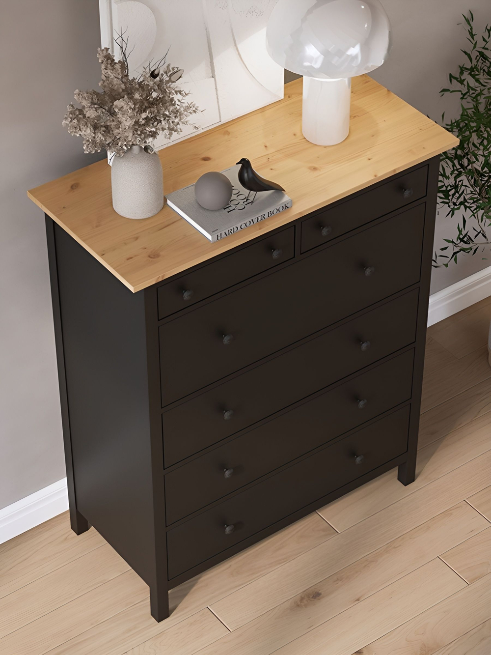 IKEA Комод HEMNES 46х70х35, КЫМОР 1 ящик, белый, (ХЕМНЕС ИКЕА)