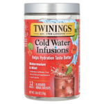 Twinings, Cold Infuse, ароматизатор для холодной воды, арбуз и мята, 12 шт., 30 г (1,06 унции)