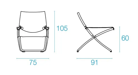 Кресло-шезлонг Snooze, голубое