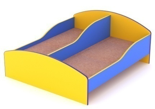 Кровать двухместная с бортиками, 1432*1248*600, цветной ЛДСП