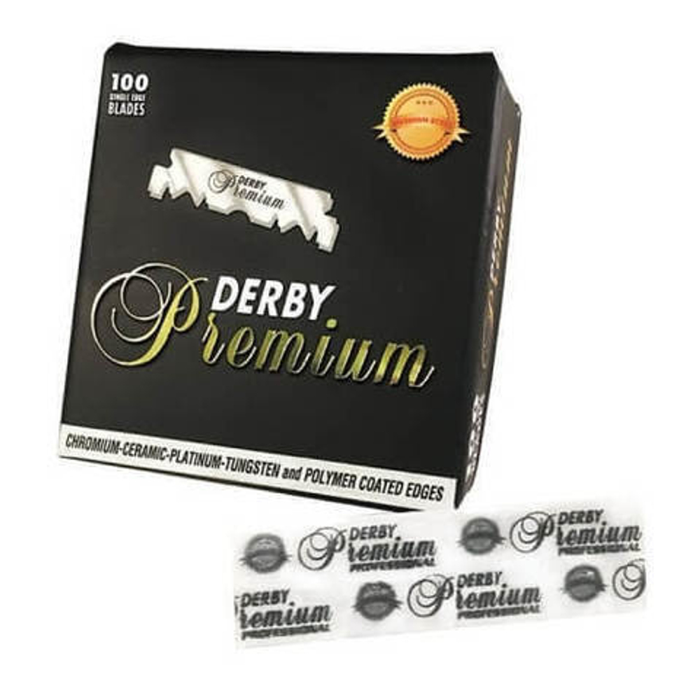 Derby Premium Сменные лезвия для бритья Barber Razor 100 шт