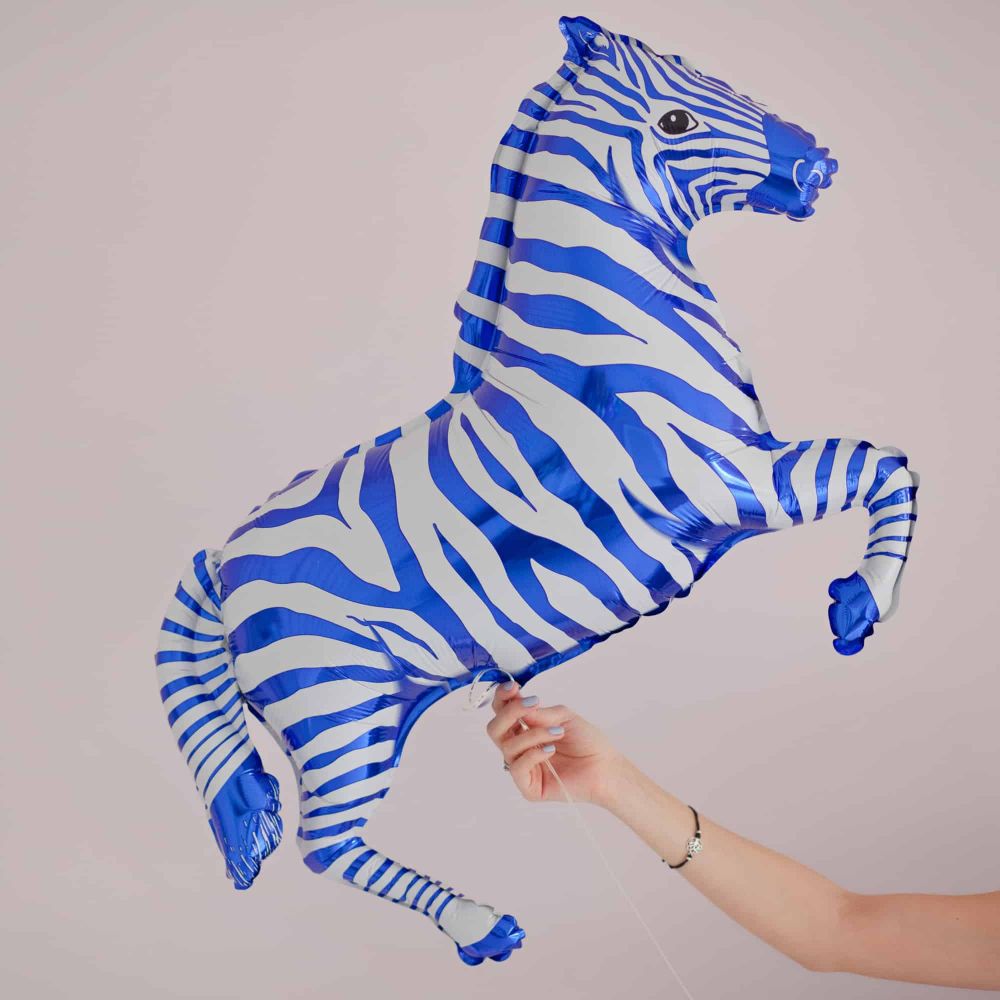 F Шар фигура "Зебра синяя" 42"/107 см (БГ-25) 