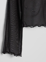 Лонгслив для девочки прозрачный и топ