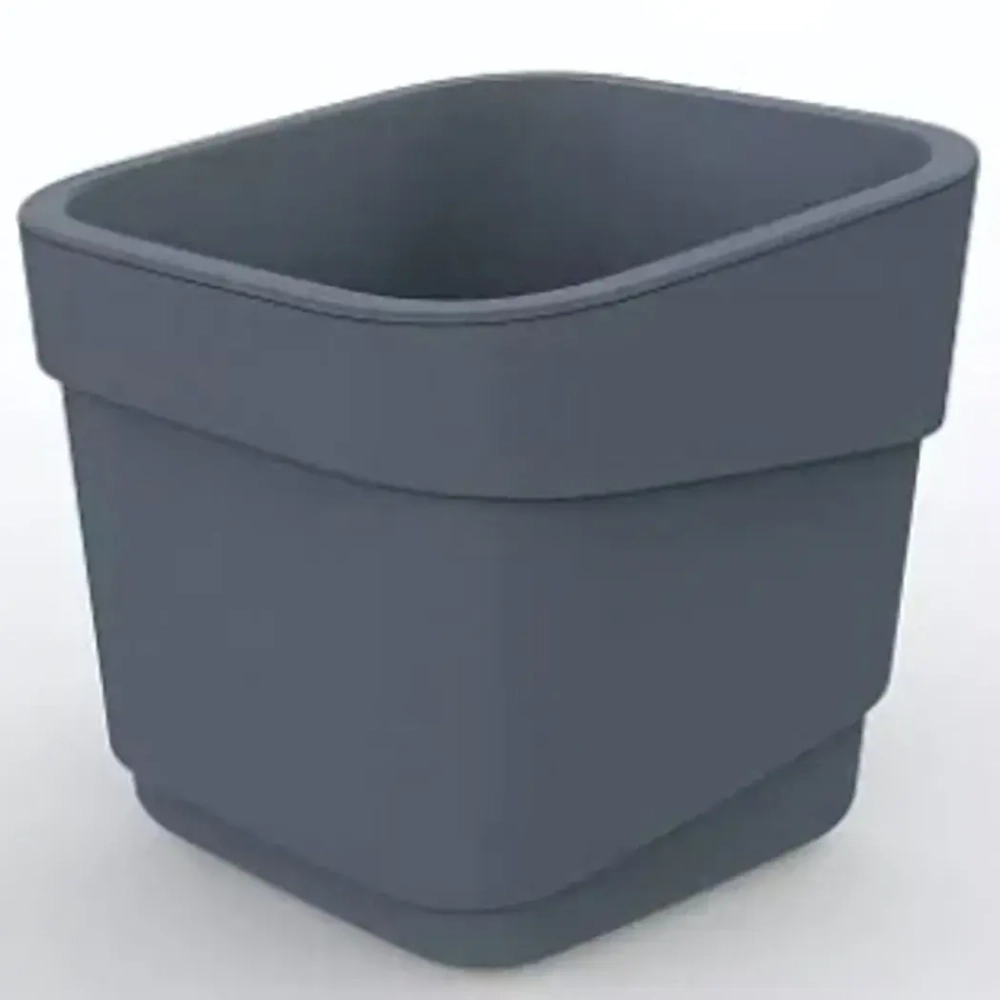 Горшок для цветов пластиковый 2,2л d-15,5см «Hills» серый