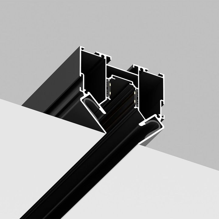 Встраиваемый магнитный шинопровод в натяжной потолок Crystal Lux Space CLT 0.134 01 L3000 BL