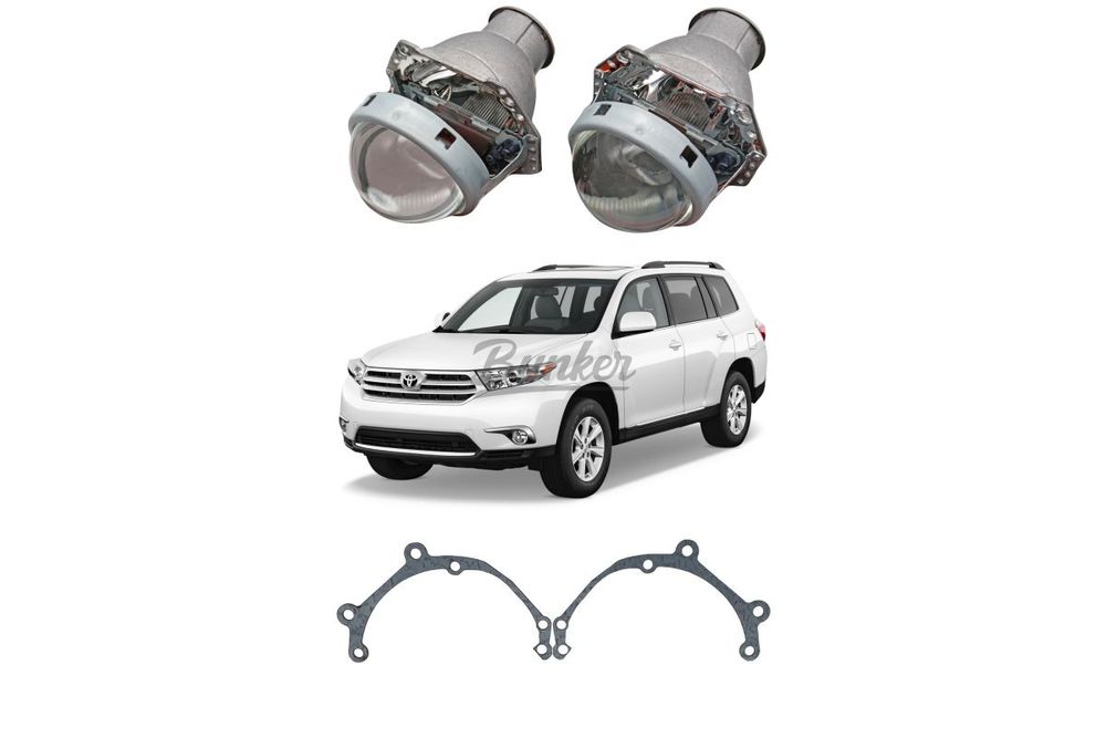 Готовый комплект для замены штатных линз Toyota Highlander II U40 2007-2013