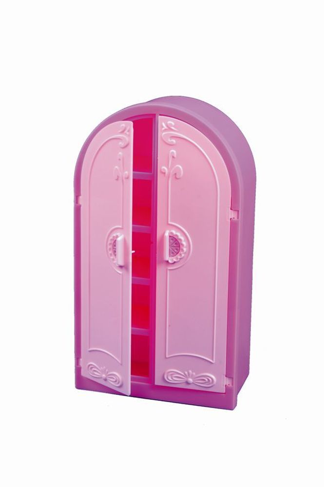 Шкаф для кукол розовый