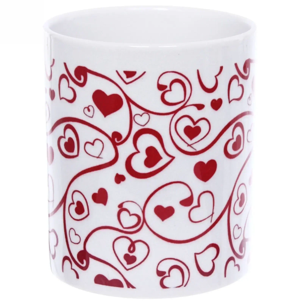 Кружка керамическая 330 мл «Сердечки»