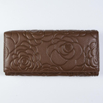 Стильный коричневый женский большой кошелёк из натуральной кожи с 8 отделениями для пластиковых карт + 1 для пропуска, 3 большими отделениями для купюр, 1 потайным отделение + 1 на молнии, монетницей с 2 отделениями Dublecity DC220-100E в подарочной коробке