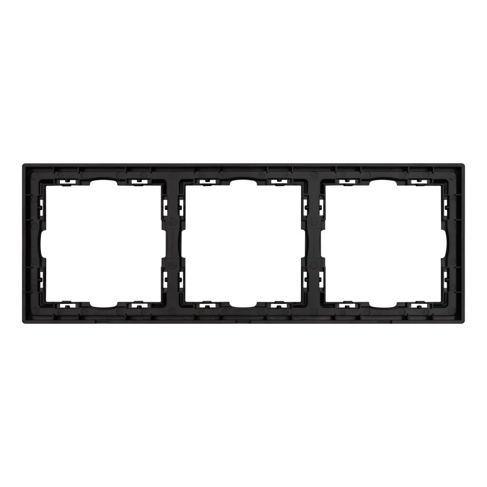 Рамка пластиковая FRM-NOBE-SFPL-3-BK (Arlight, Черный оникс) 054220