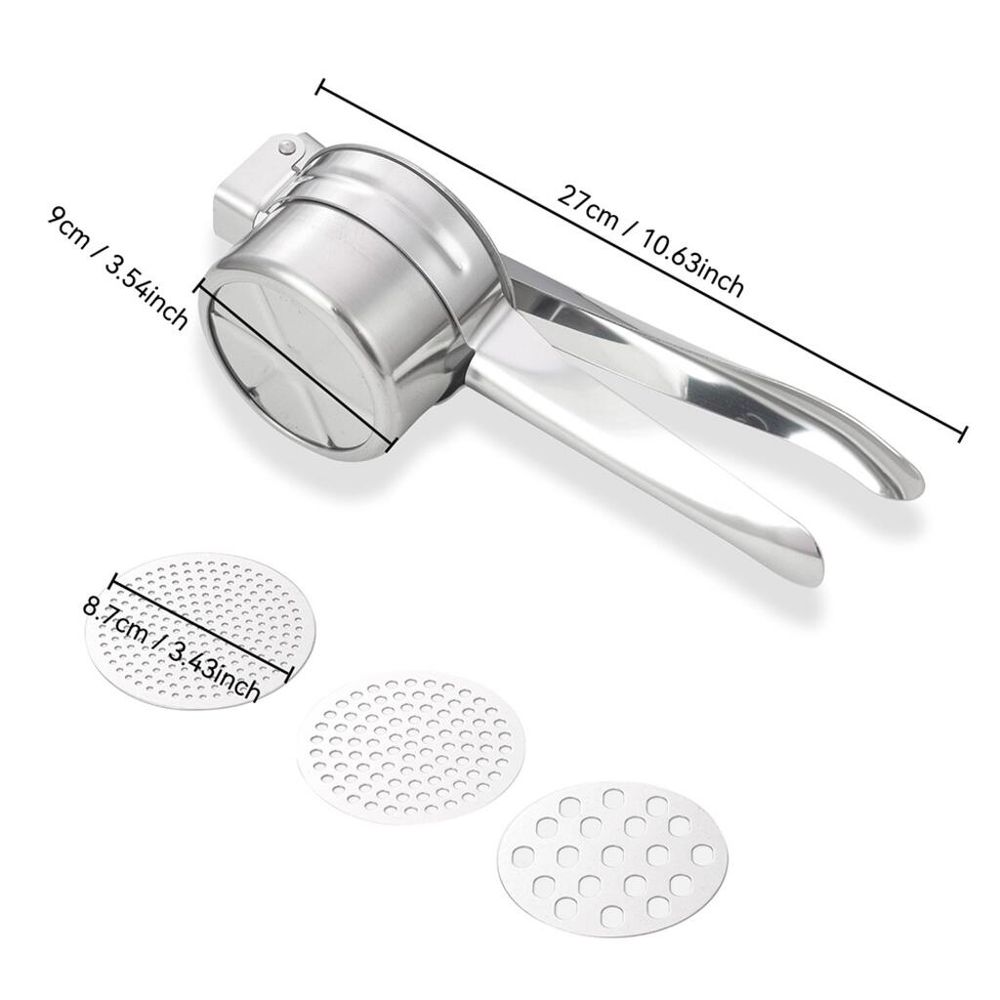 Пресс для овощей, картофеля 3 диска d 9 см h6,5 см l 27 см нерж. P.L. Proff Cuisine