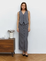 Юбка длинная на пуговицах