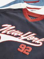 Лонгслив для мальчика Next 683-195, 3 шт., Голубой, Белый, Темно-серый