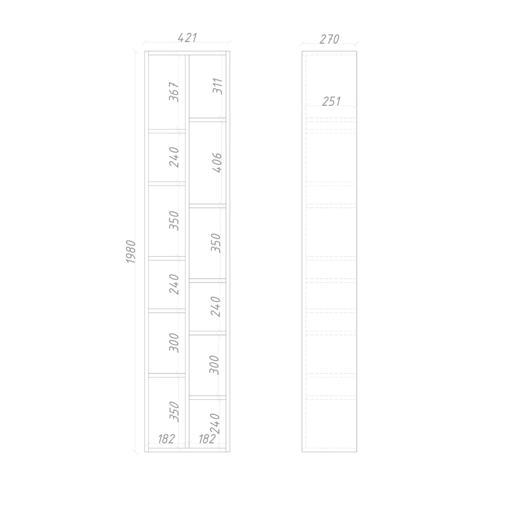 Стеллаж подвесной ML314