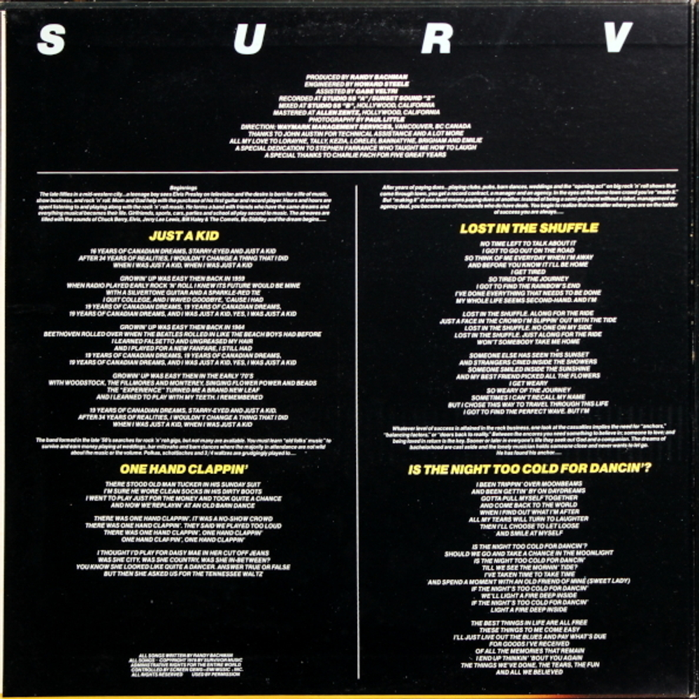Randy Bachman / Survivor (LP)