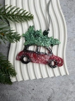 Новогодняя игрушка Машинка с Елкой