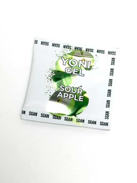 САШЕ Лубрикант для орального секса SGAN YONI GEL со вкусом кислое яблоко, 5 мл