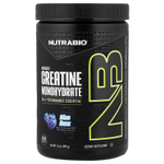 NutraBio, микронизированный моногидрат креатина, со вкусом голубой малины, 399 г (14 унций)