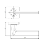 Ручка раздельная K.JK51.TREND (TREND JK) SN/CP-3 матовый никель/хром