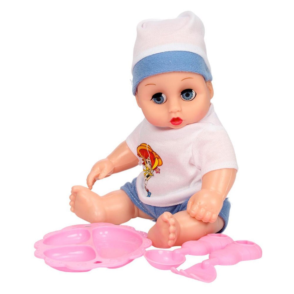 Пупс функциональный с аксесс., коробка 858-P14