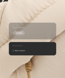 OYSHO Водонепроницаемая нейлоновая поясная сумка, экрю