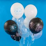 Шар (12"/30 см) Гендер Пати, Ассорти, кристалл, 4 ст 50 шт.