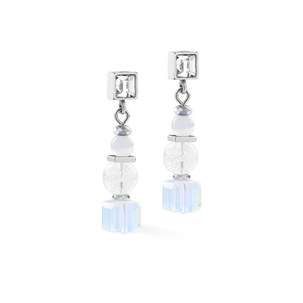 Серьги Coeur de Lion White-Silver 3022/21-1417