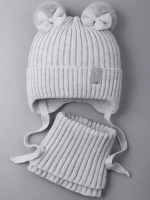 Шапка зимняя вязаная и снуд