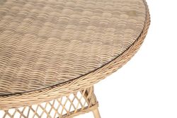 "Эспрессо" плетеный круглый стол, диаметр 118 см, цвет соломенный