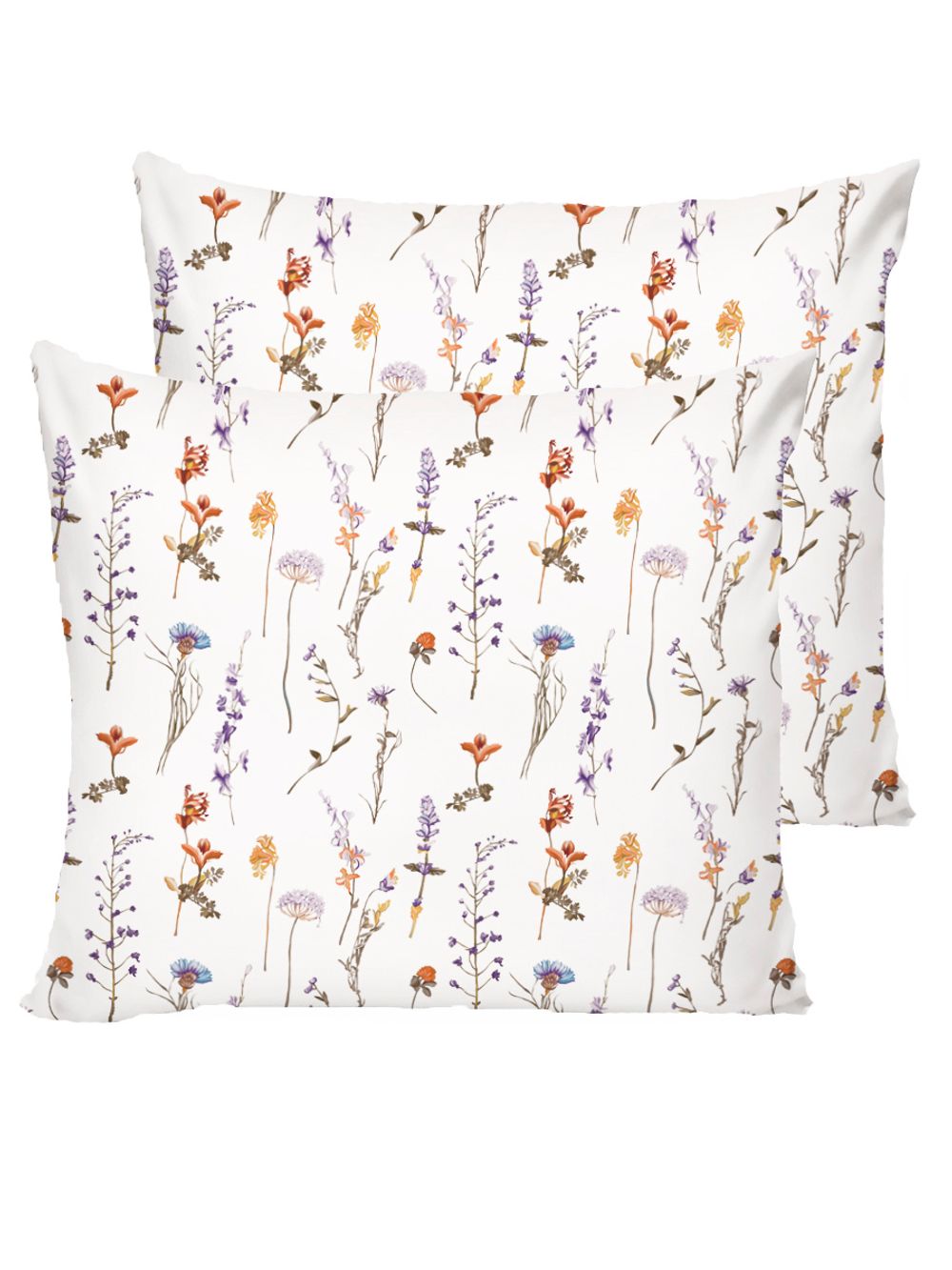 Наволочка комплект 2шт перкаль Сказка "Флора" 70x70 см на молнии