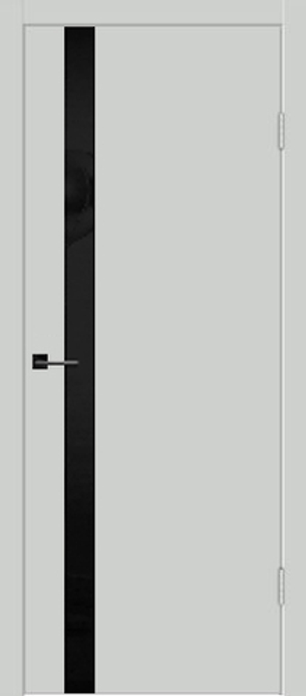 Межкомнатная дверь Velldoris Galant Z1 PO Лакобель черное (кромка ABS в цвет полотна) Доломит