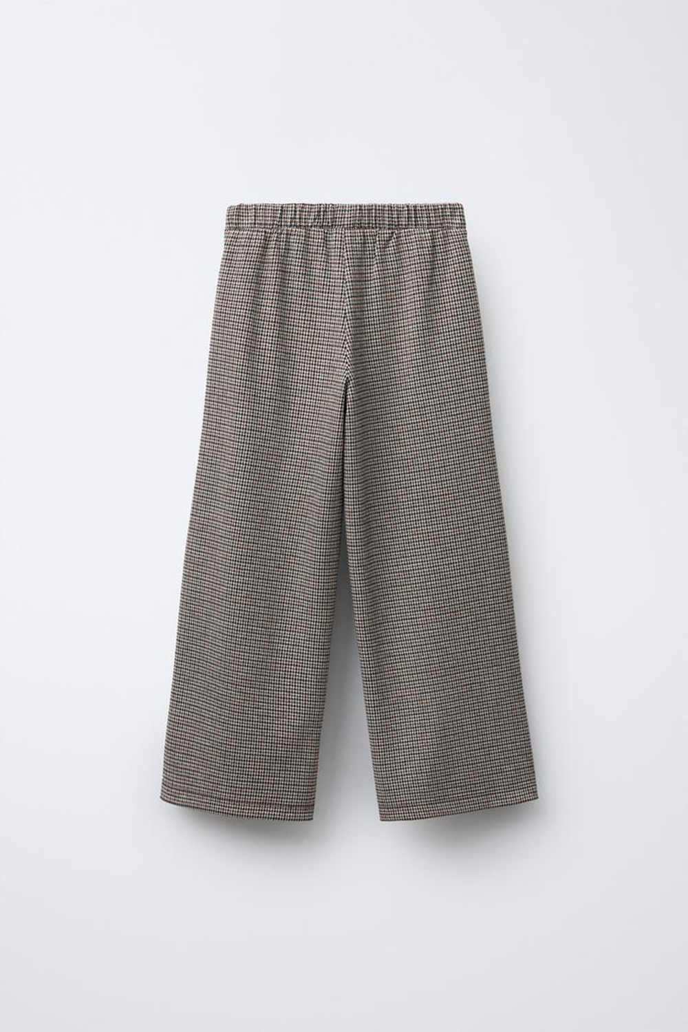 ZARA БРЮКИ WIDE LEG ЖАККАРД С ПУГОВИЦАМИ, КОРИЧНЕВЫЙ