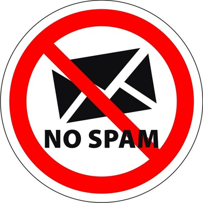Знак "Спам запрещен"