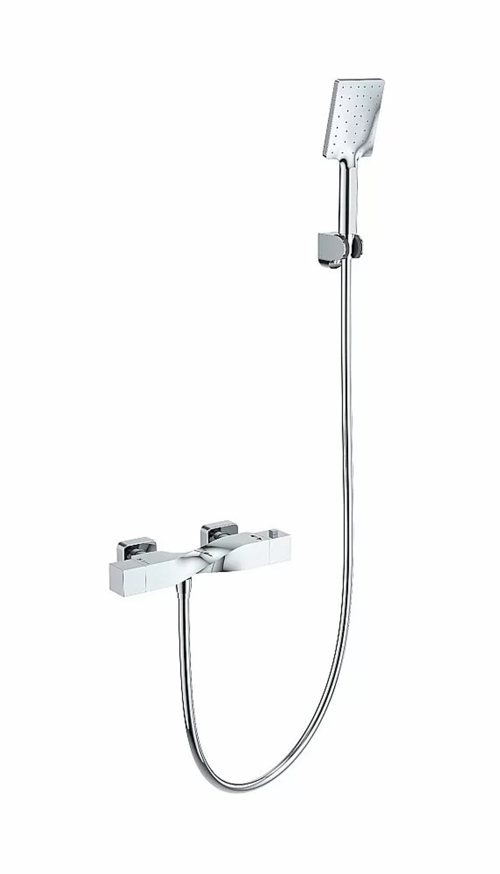Смеситель для душа с термостатом WONZON & WOGHAND Twist WW-B2025-A-CR хром