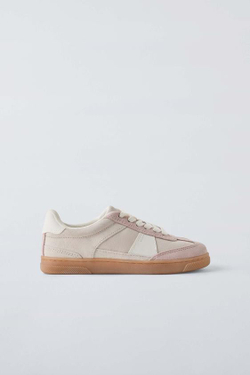 ZARA ЗАМШЕВЫЕ КРОССОВКИ, РОЗОВЫЙ