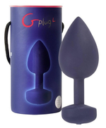 Анальная пробка с вибрацией на подзарядке G Plug L (6 режимов) (Цвет: темно-синий)