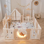 Манеж UNIX Kids DeLuxe House&Storage Camel 180 x 200 см с игровыми аксессуарами