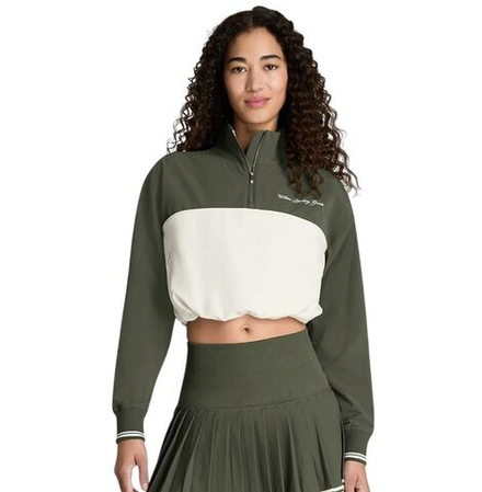 Женская теннисная куртка Wilson Davenport Woven Popover - grape leaf