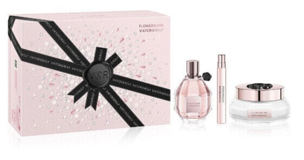 Парфюмерные наборы Flowerbomb - EDP 100 ml + tělový krém 200 ml + EDP 10 ml