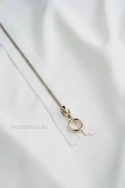 Молния белая золото кольцо