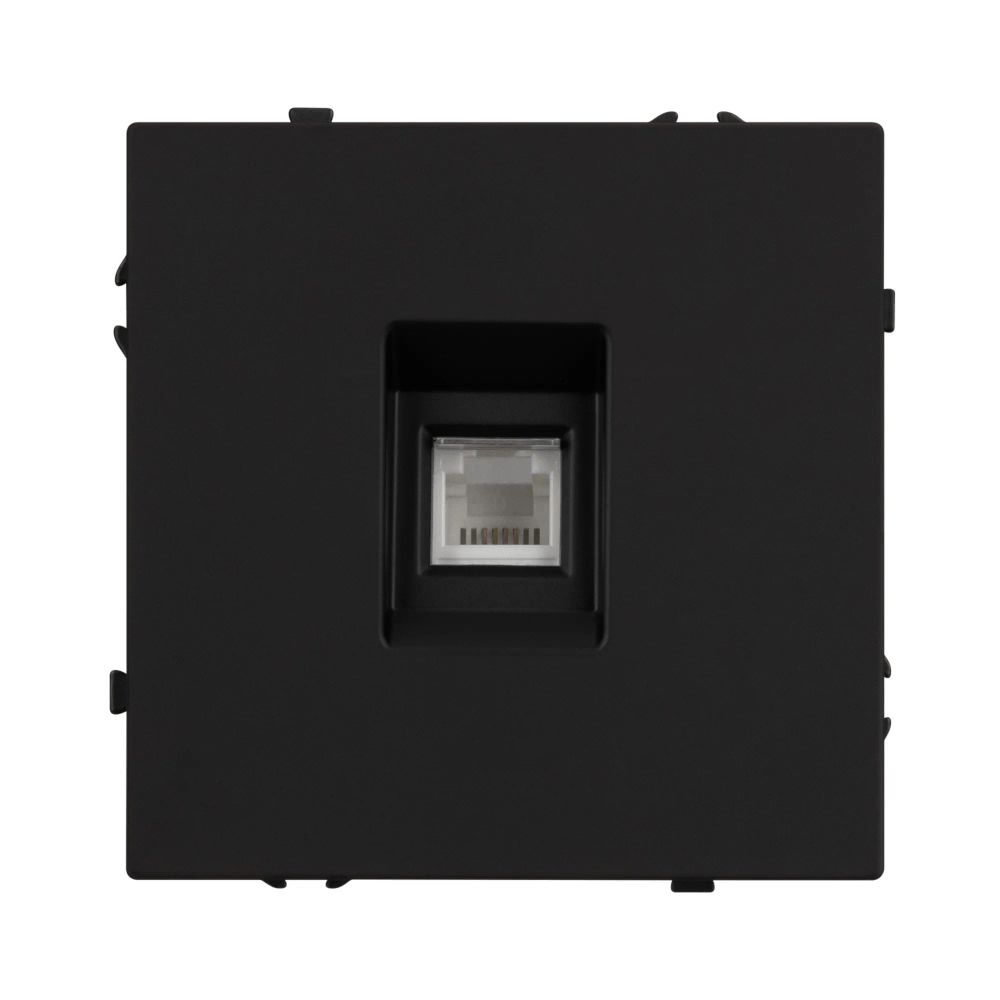 Механизм телефонной розетки SCT-NOBE-MTL1-SFPL-BK (RJ-11, 4C) (Arlight, Черный оникс) 054301