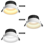 359553 WIR NT25 000 белый Светильник встраиваемый с переключателем цв. температуры IP44 LED 10W 220-240V 3000К\4000К\6000К CLARA