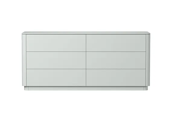 Комод Tammi 6 ящиков ширина 170 см (светло-серый)