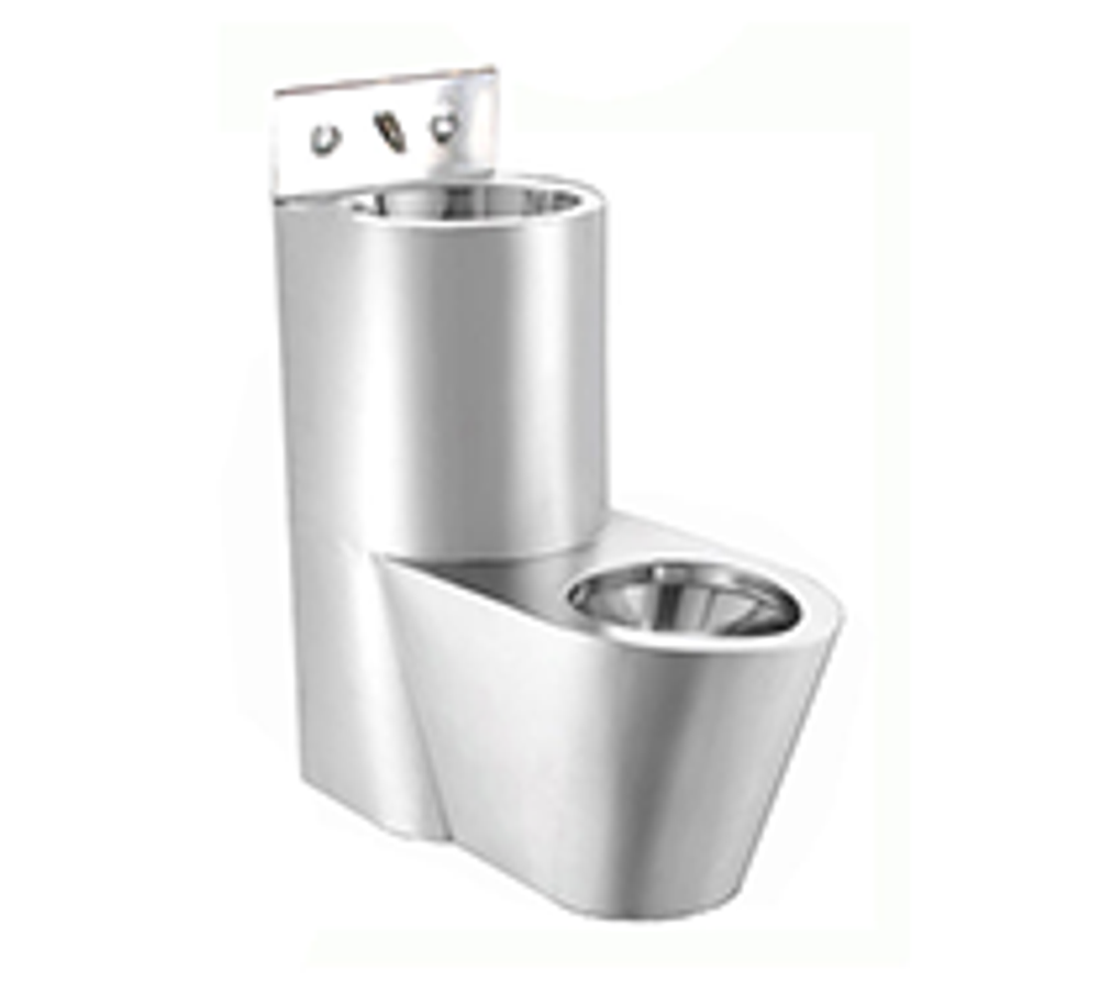 Комби-система унитаз и раковина центральный нерж. сталь NOFER 13123.C матовый