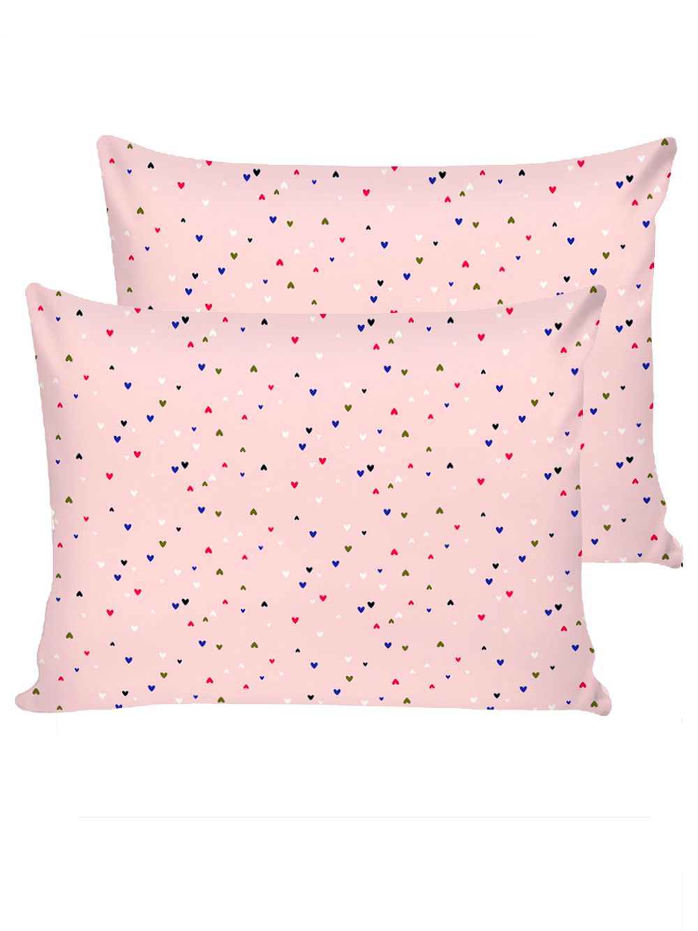 Наволочка комплект 2шт  перкаль Сказка "Сердечки" 50x70 см на молнии