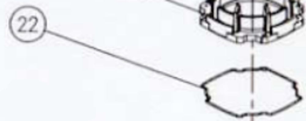 Запчасть №22 для Hybest GSR40A. Прокладка между муфтой и блоком цилиндра