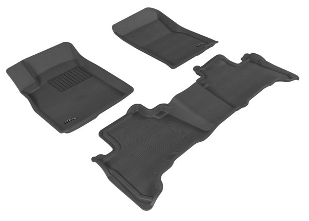 Коврики салона для Toyota Land Cruiser 120 Prado Sotra 3D Lux с бортиком серые. Артикул ST 74-00056