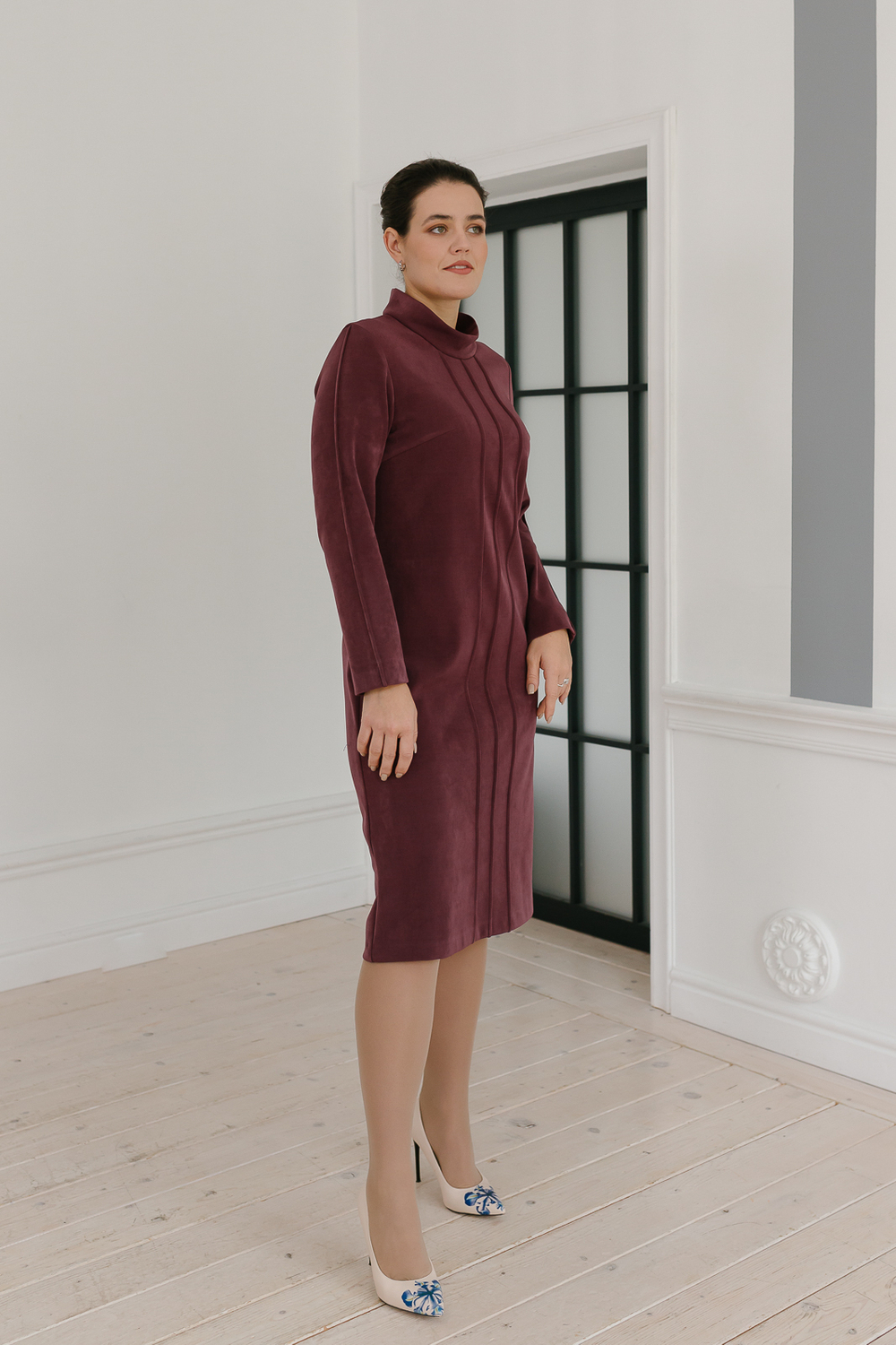 Трикотажное платье 3049АЕ, коричневый #76К053049АЕ