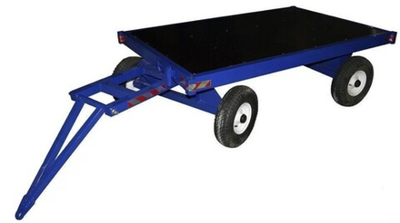 Тележка большегрузная Rusklad БТ 2 Н 1250 х 2500 мм, настил фанера, пневмо колеса