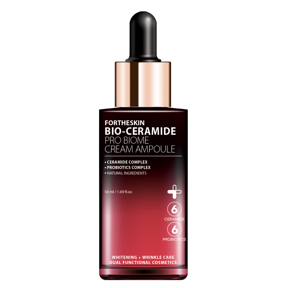 [FORTHESKIN] BIO-CERAMIDE PRO BIOME CREAM AMPOULE - Крем-сыворотка для лица КЕРАМИДЫ, 50 мл